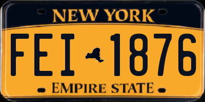 NY license plate FEI1876