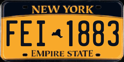 NY license plate FEI1883