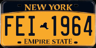NY license plate FEI1964