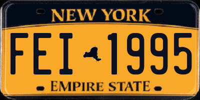 NY license plate FEI1995
