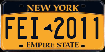 NY license plate FEI2011