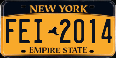 NY license plate FEI2014