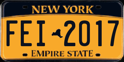 NY license plate FEI2017
