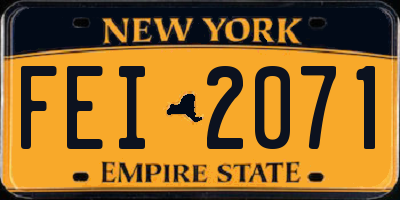 NY license plate FEI2071