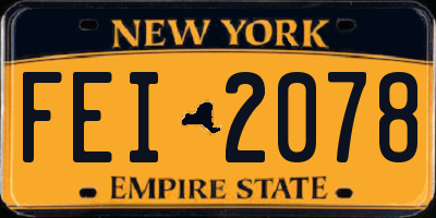 NY license plate FEI2078