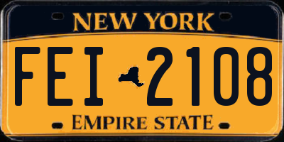 NY license plate FEI2108