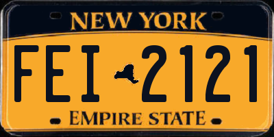 NY license plate FEI2121
