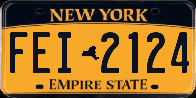 NY license plate FEI2124