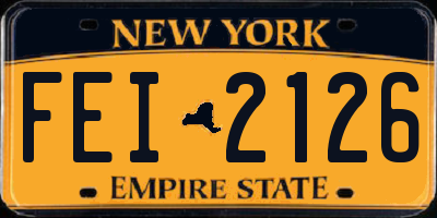 NY license plate FEI2126