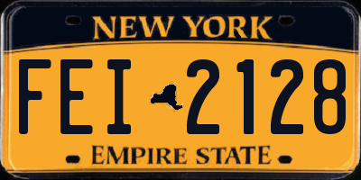 NY license plate FEI2128