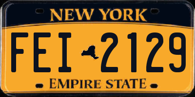 NY license plate FEI2129