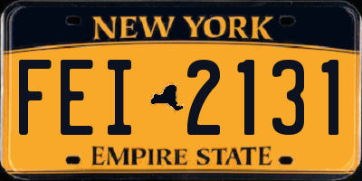 NY license plate FEI2131