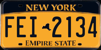 NY license plate FEI2134