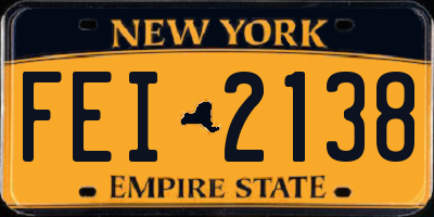 NY license plate FEI2138
