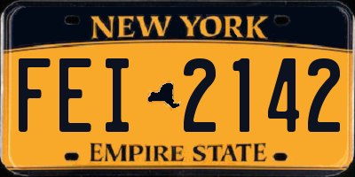 NY license plate FEI2142