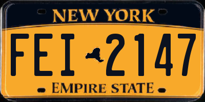 NY license plate FEI2147