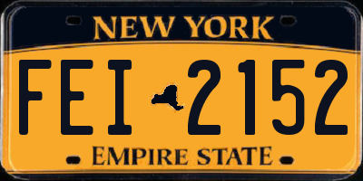 NY license plate FEI2152