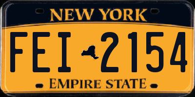 NY license plate FEI2154