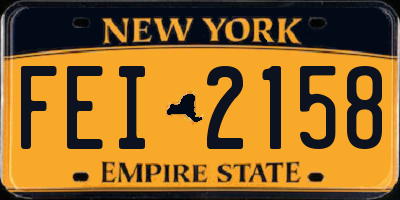 NY license plate FEI2158