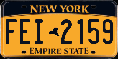 NY license plate FEI2159