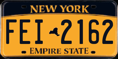 NY license plate FEI2162