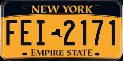 NY license plate FEI2171