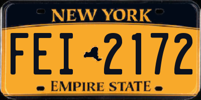 NY license plate FEI2172