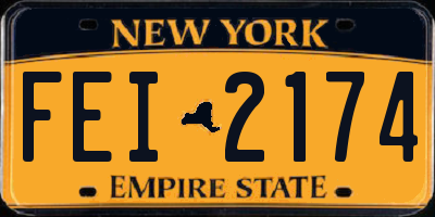 NY license plate FEI2174