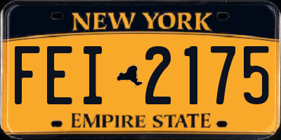 NY license plate FEI2175