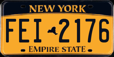 NY license plate FEI2176