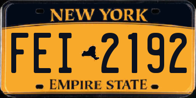 NY license plate FEI2192