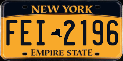 NY license plate FEI2196