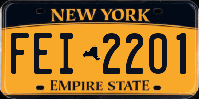NY license plate FEI2201