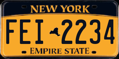 NY license plate FEI2234
