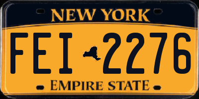 NY license plate FEI2276