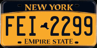 NY license plate FEI2299