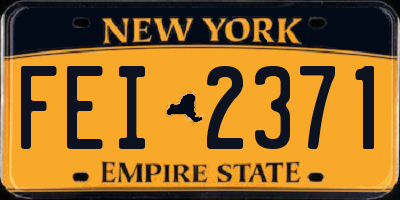 NY license plate FEI2371