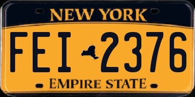 NY license plate FEI2376