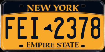 NY license plate FEI2378