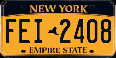 NY license plate FEI2408