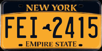 NY license plate FEI2415