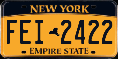 NY license plate FEI2422