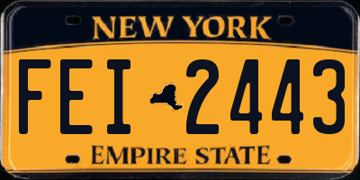 NY license plate FEI2443