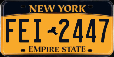 NY license plate FEI2447