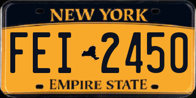 NY license plate FEI2450