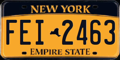 NY license plate FEI2463
