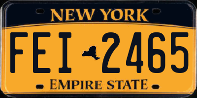 NY license plate FEI2465