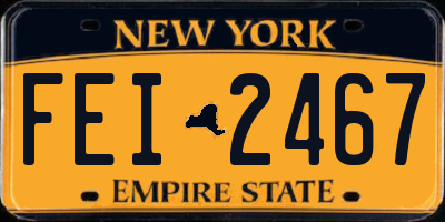 NY license plate FEI2467