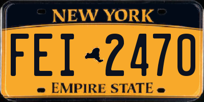 NY license plate FEI2470