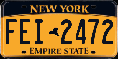 NY license plate FEI2472